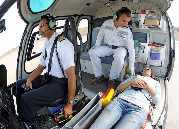 Кабина вертолета Airbus Helicopters H125 в медицинской модификации